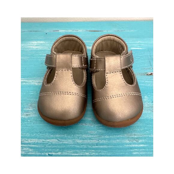 Kai Run Girls' Bianca Mini Leather Baby Toddler Shoes Size 4 - Picture 3 of 5